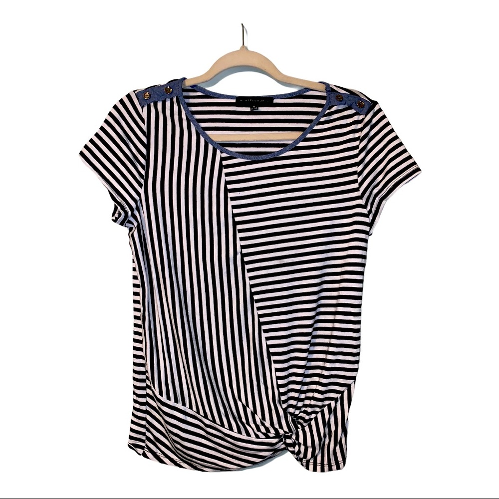 Atelier 29 Striped Twist Tee